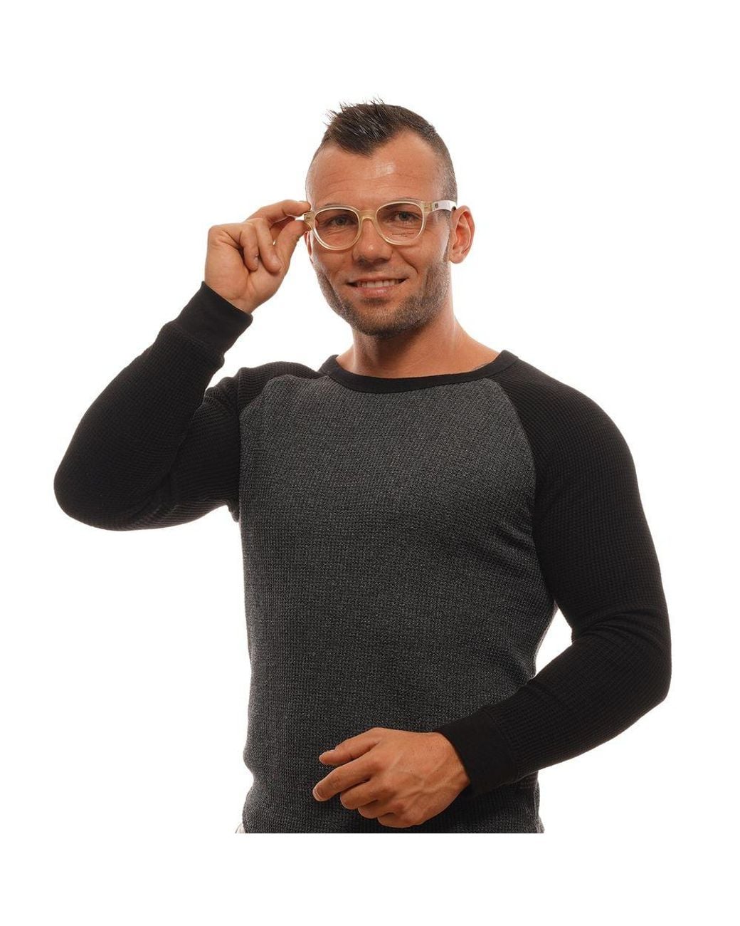 Zegna Metallic Transparent Frames for men