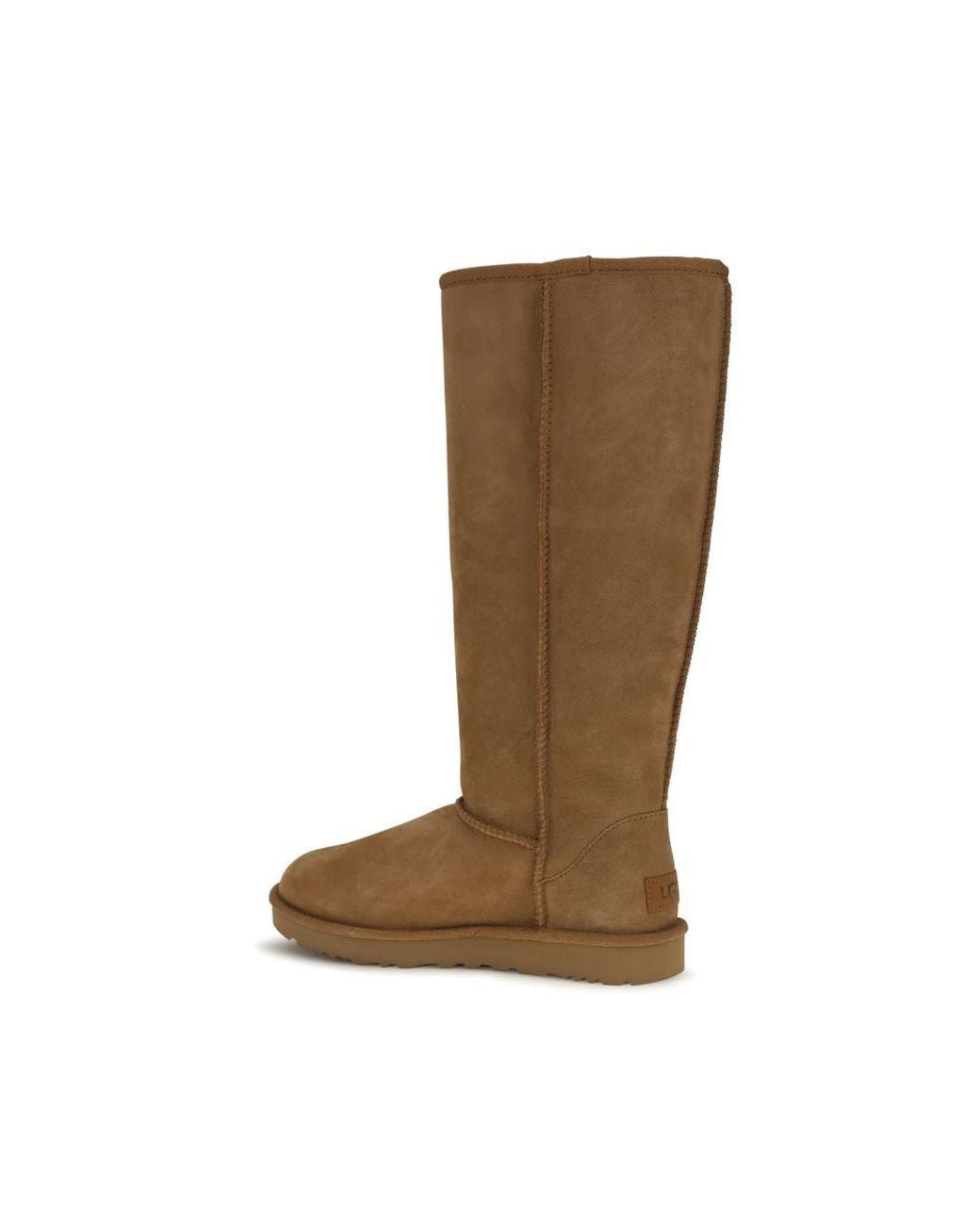Ugg Brown Calf Leather Bos Taurus Flat Boots