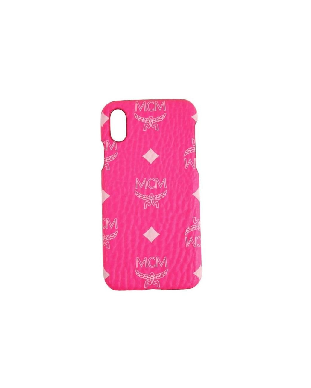 MCM Pink Visetos Iphone X Xs Cell Phone Case