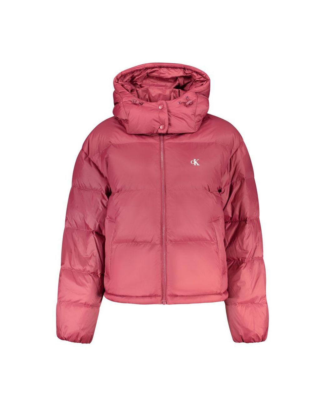 Calvin Klein Red Nylon Shell Jacket