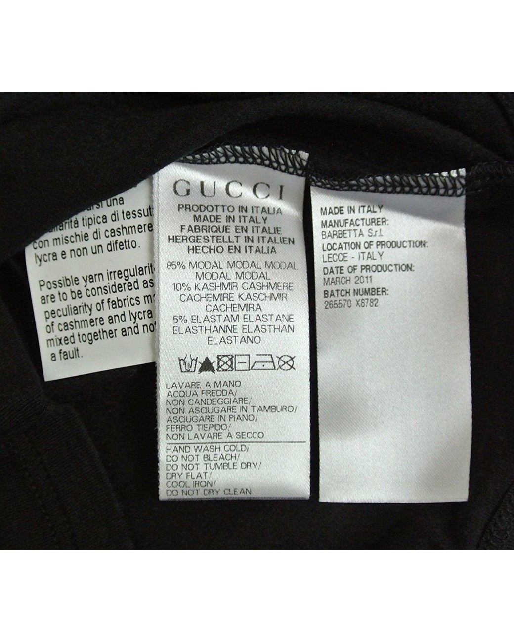 Gucci Girls Modal/cashmere Turtle Neck Top T-shirt W/horsebit, 4, 265570 in  Black | Lyst