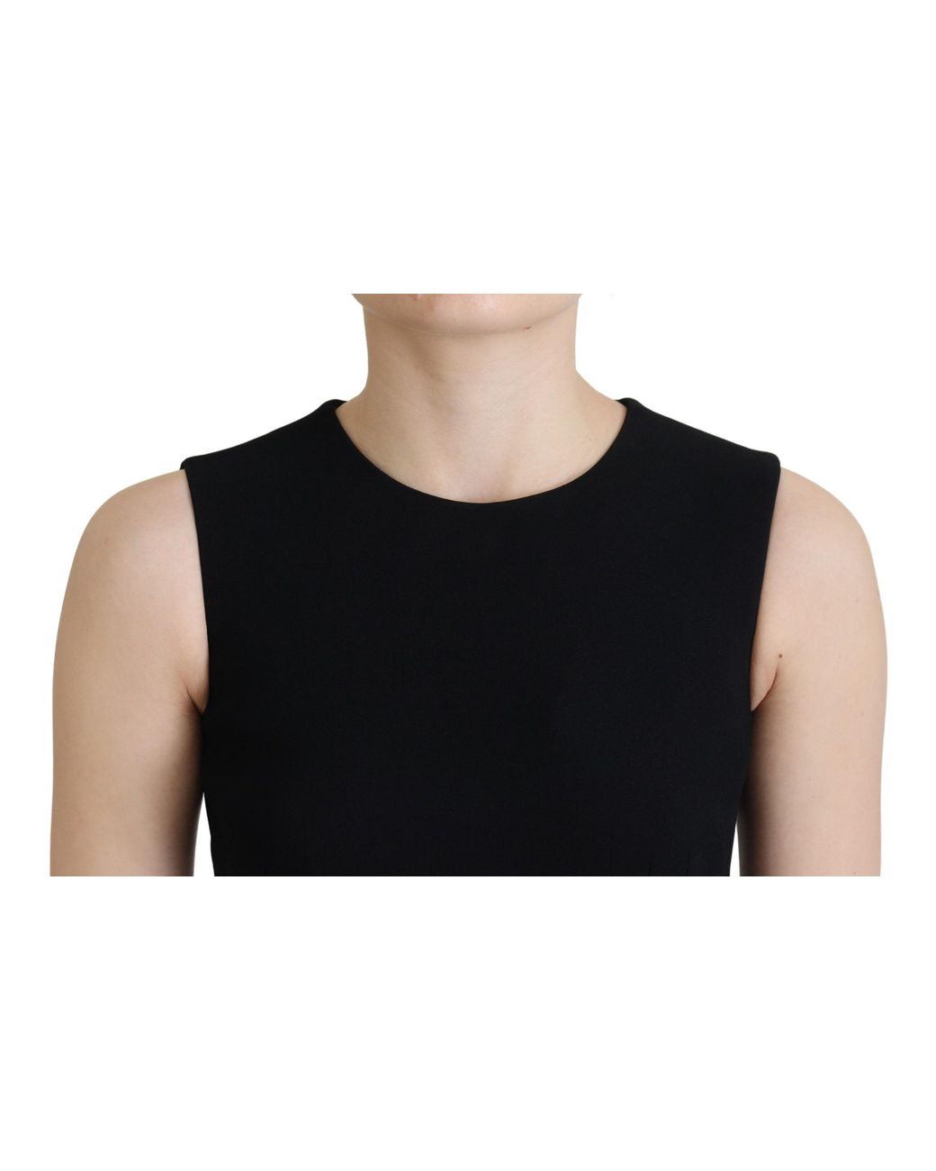 Dolce & Gabbana Black Sheath Flare Viscose Dress
