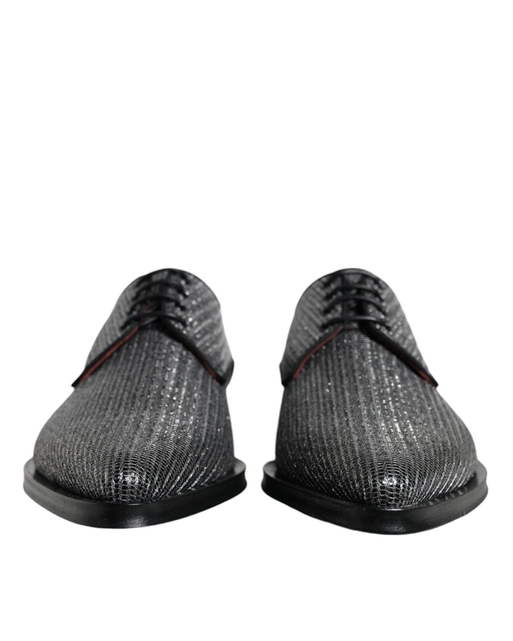 Dolce & Gabbana Black Dolce & Gabbana Textured Polyurethane Flat for men