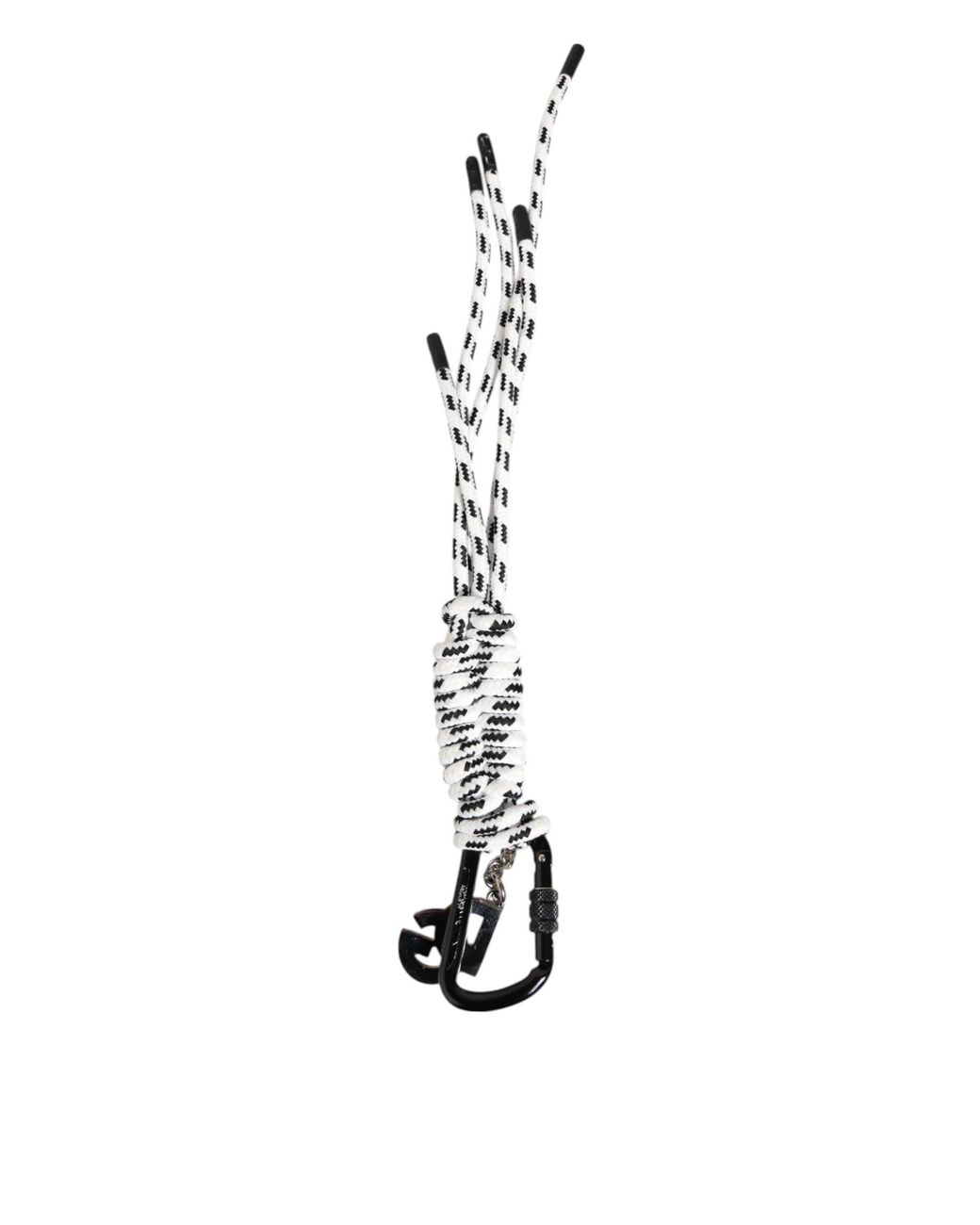 Dolce & Gabbana White Tape String Dg Logo Keychain Keyring for men
