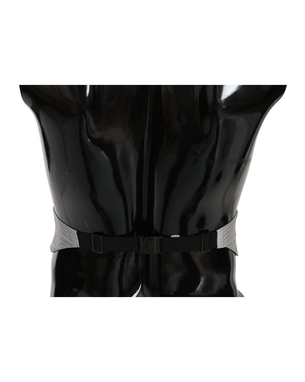 Dolce & Gabbana Black Patterned Waist Belt Silk Cummerbund for men