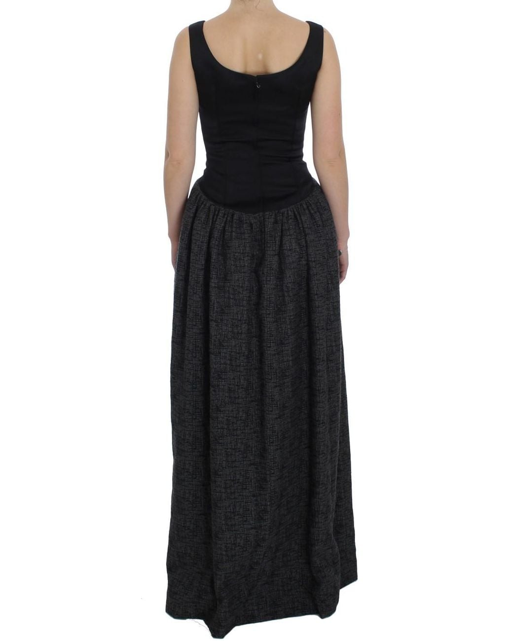 Dolce & Gabbana Black Sheath Gown Full Length Dress