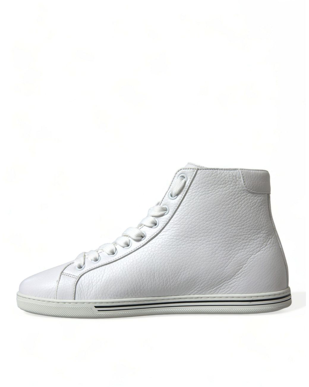 Dolce & Gabbana Gray Saint Tropez High Top Sneakers Shoes Leather for men