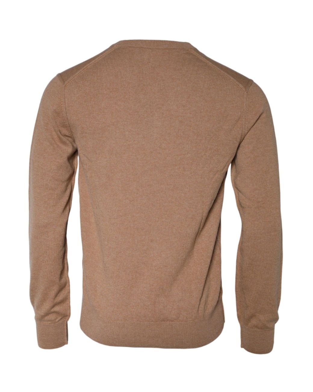 Dolce & Gabbana Brown Cashmere Knit V-Neck Pullover Sweater (Pre-Owned) for men
