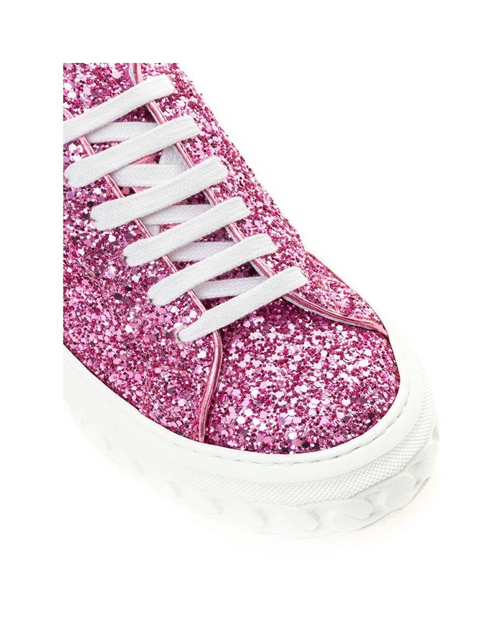 Casadei Purple Fuchsia Leather Sneaker