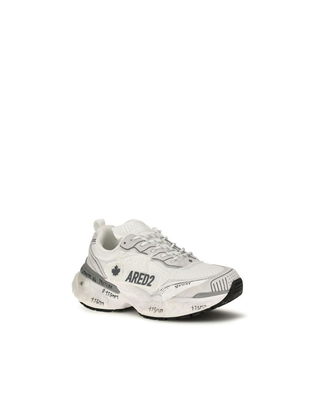 DSquared² White Polyester Athletic Sneakers for men