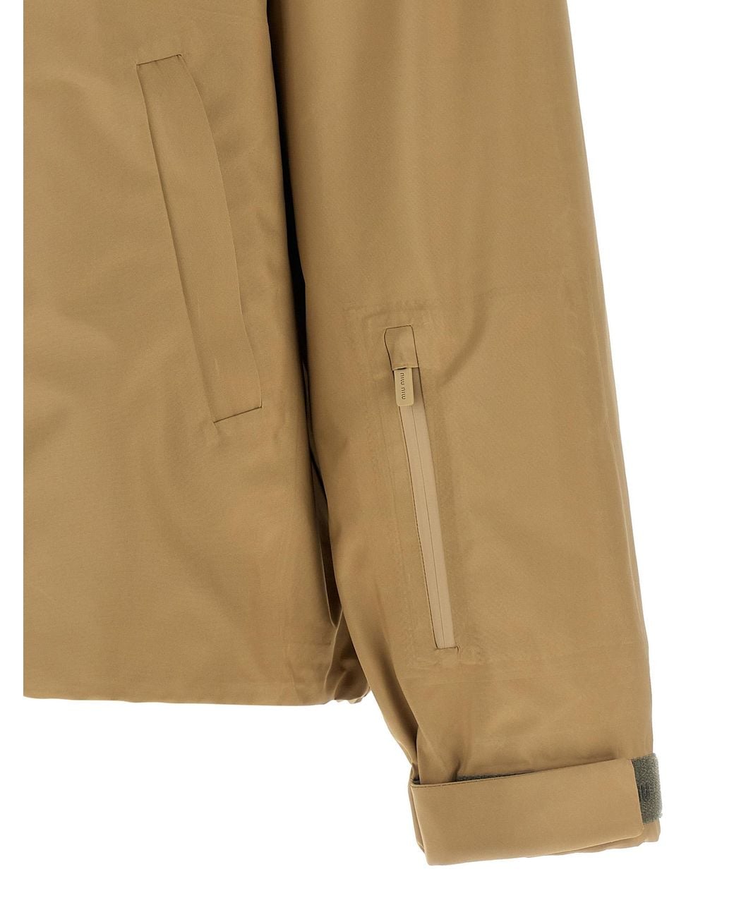 Miu Miu Natural Recycled Polyester Shell Jacket