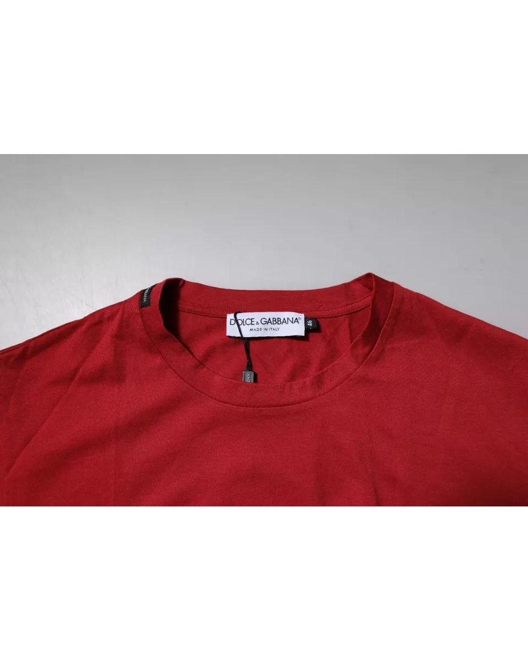 Dolce & Gabbana Red Dg Tshirt Short Sleeves for men