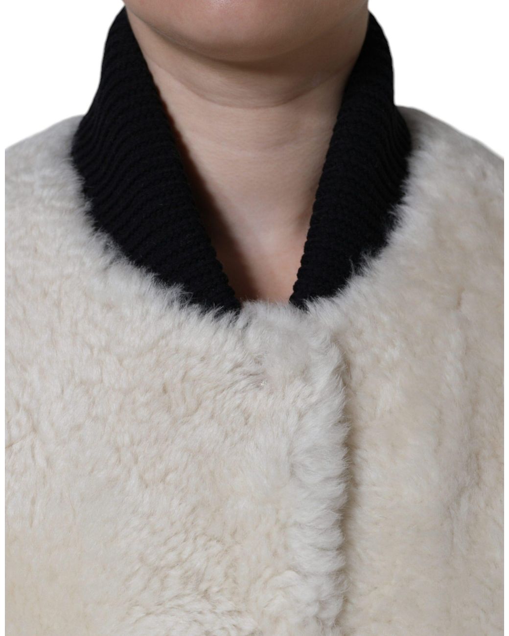Burberry Gray White Warrenford Shearling Leather Vest Coat Jacket