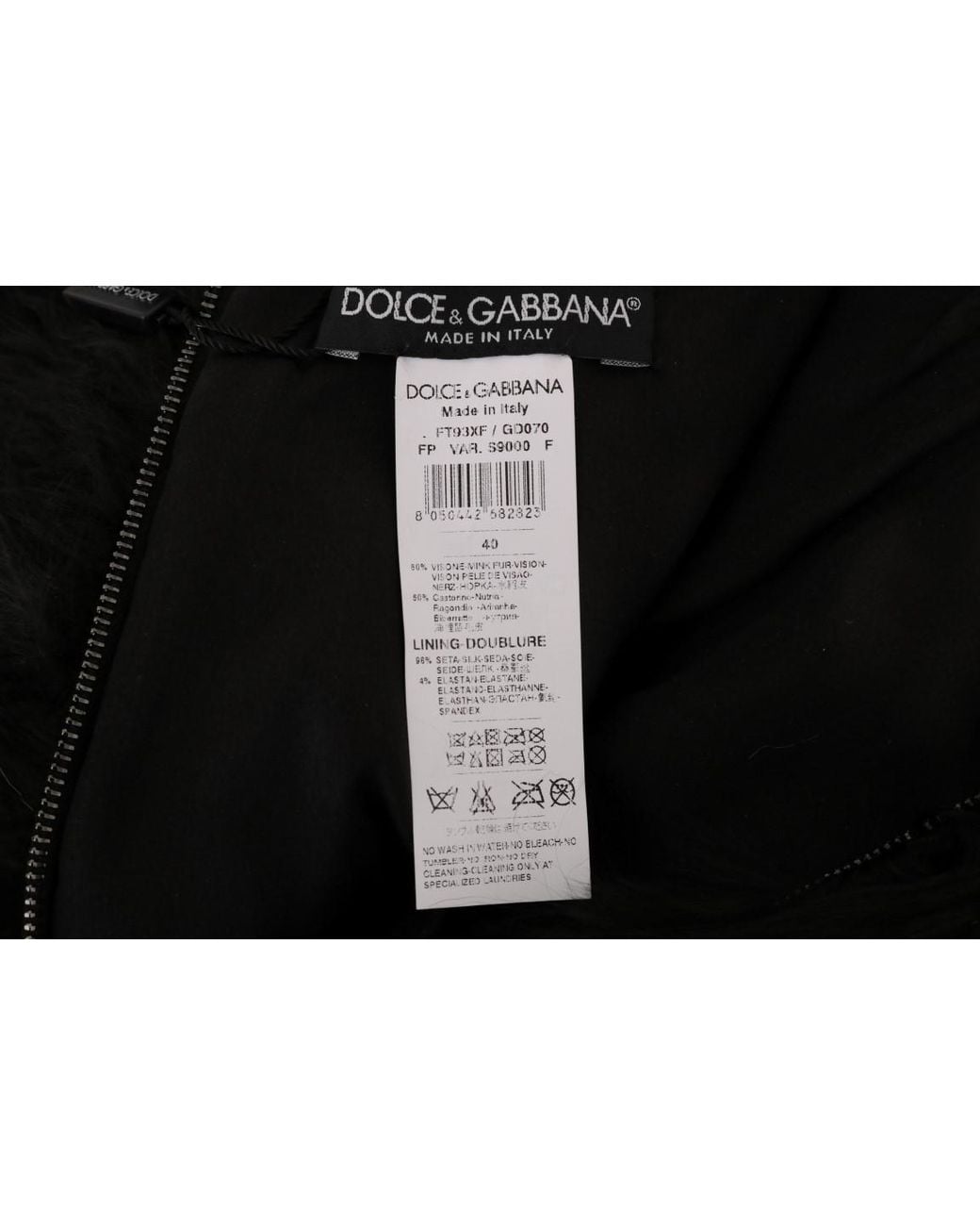 Dolce & Gabbana Black Mink Nutria Fur Mini Hot Pants
