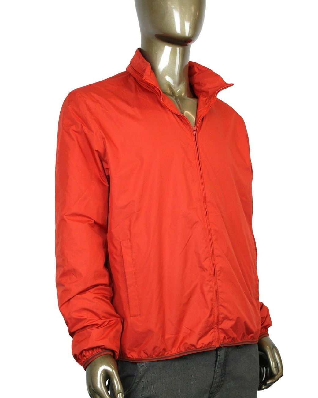 Gucci Red Techno Polyester Windbreaker Jacket (G 44 Us 34) for men