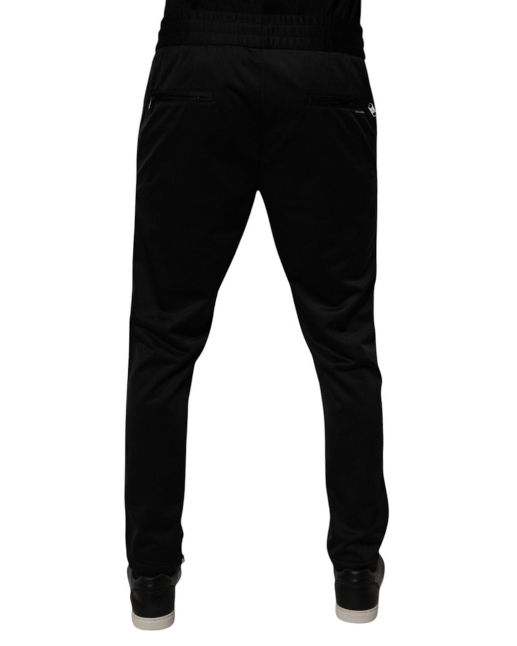 Dolce & Gabbana Black Track Pants Side Stripes for men