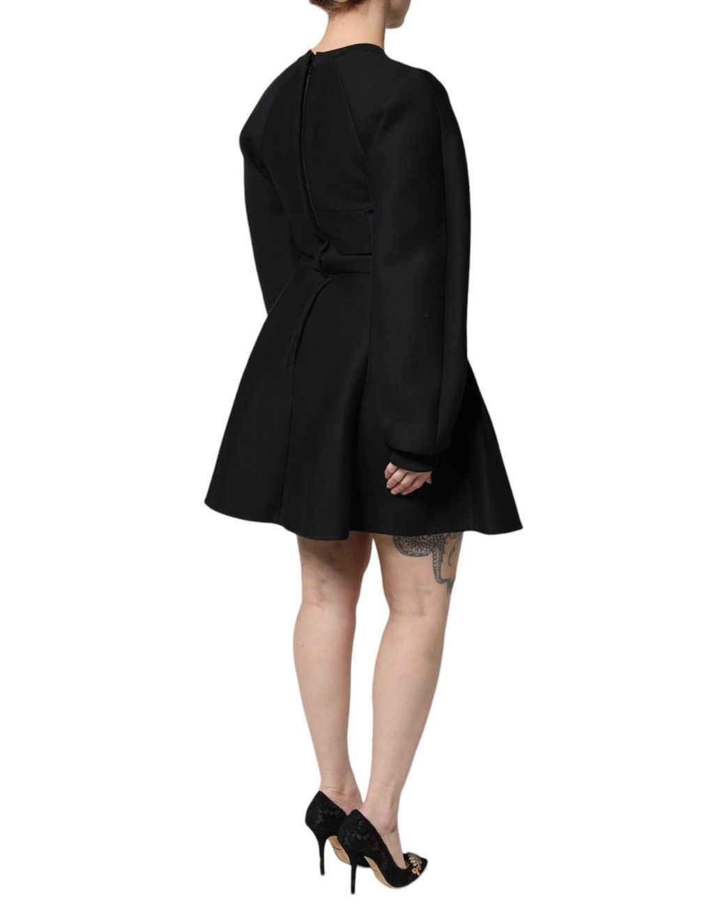Dolce & Gabbana Black Neoprene Mini Dress