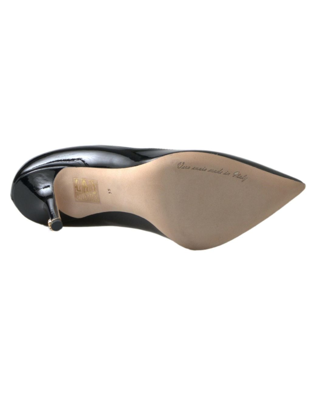 Dolce & Gabbana Black Patent Leather High Heels Pumps Shoes