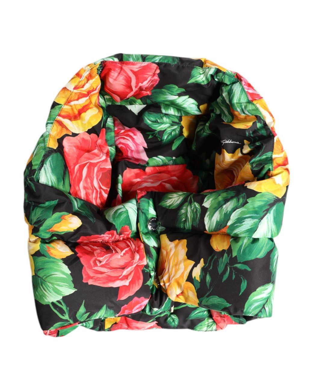 Dolce & Gabbana Green Floral Print Whole Head Wrap Hat