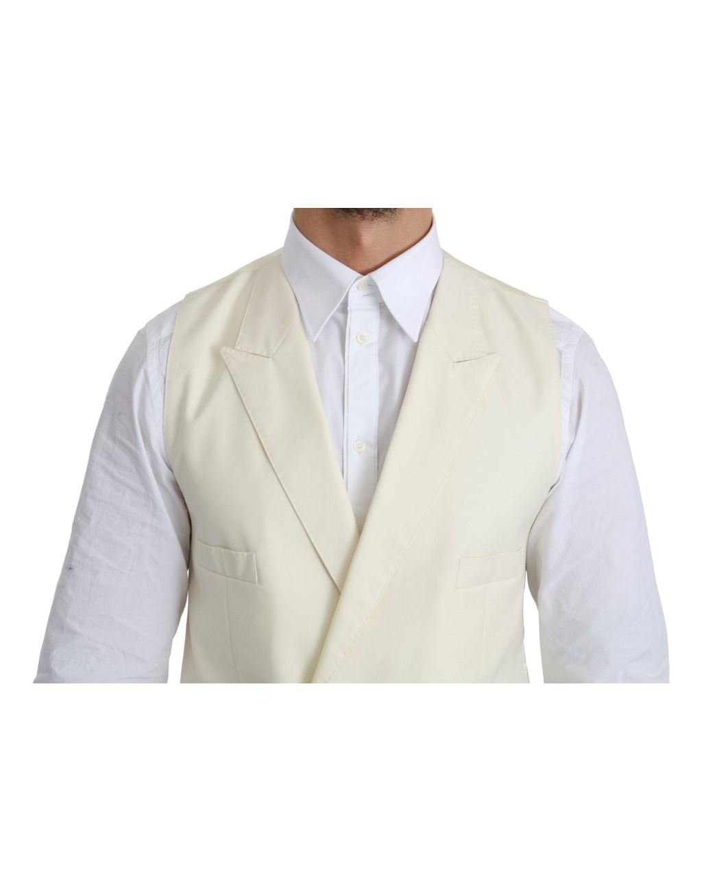 Dolce & Gabbana Gray Waistcoat Formal Wool Vest Virgin Clothing for men