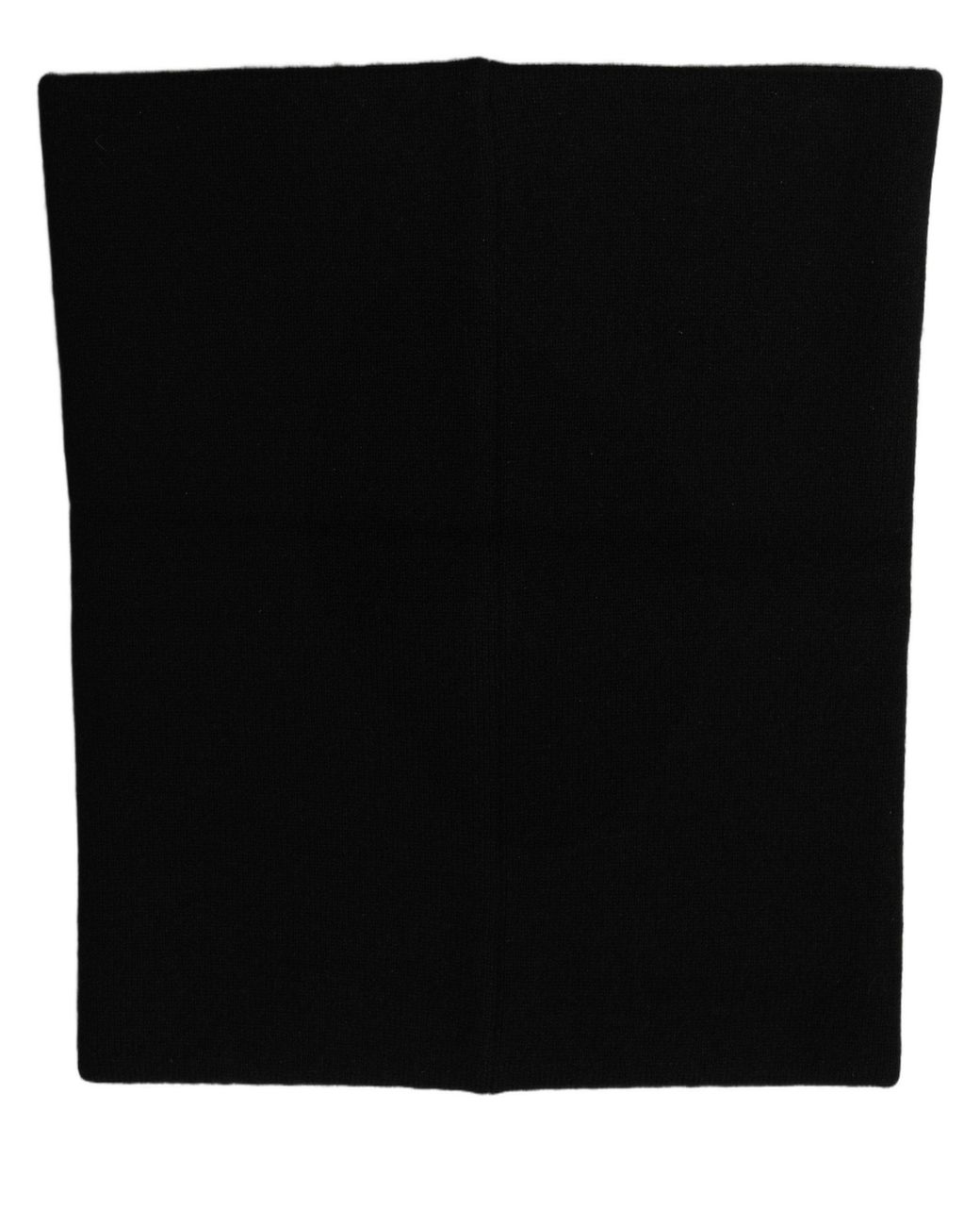 Dolce & Gabbana Black Cashmere Logo Plaque Neck Warmer Scarf for men