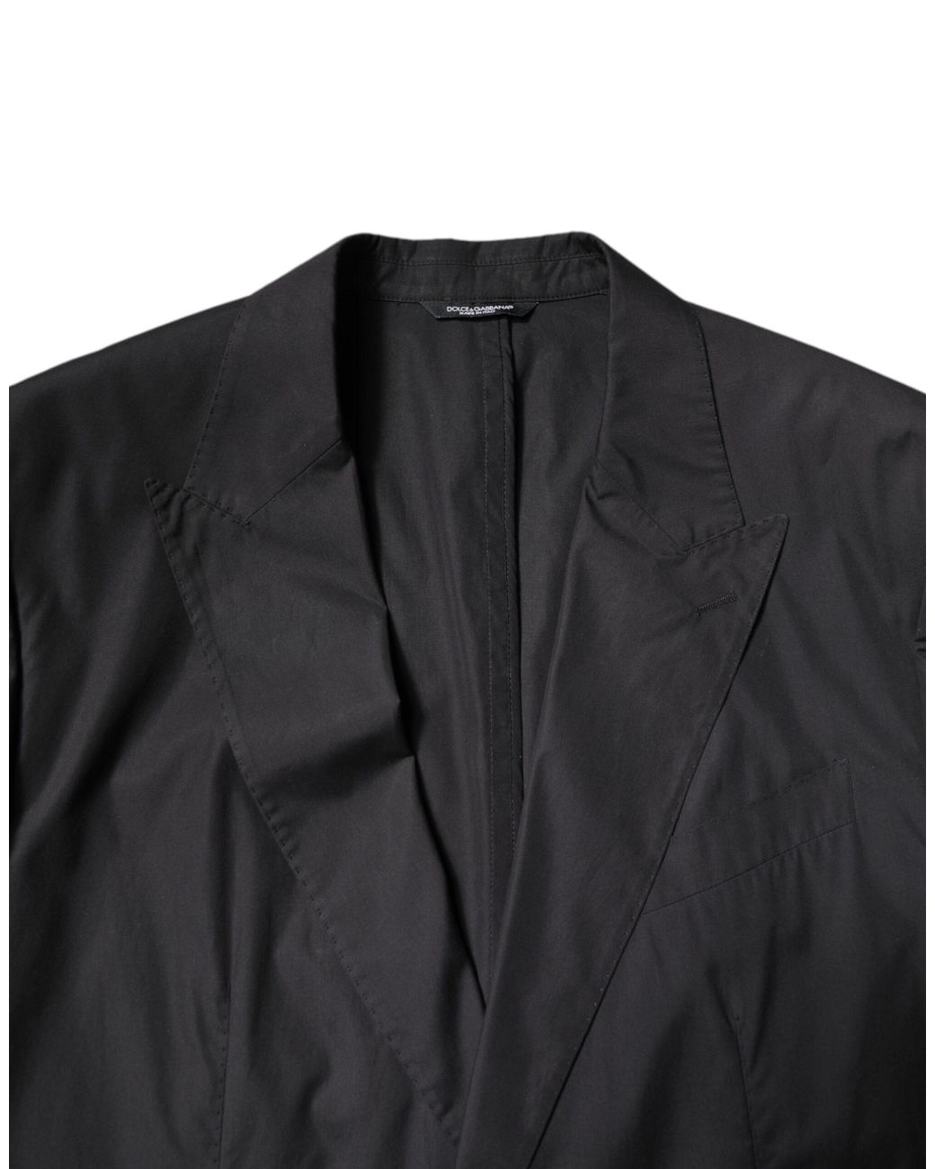 Dolce & Gabbana Black Cotton Single Breasted 2 Piece Suit for men