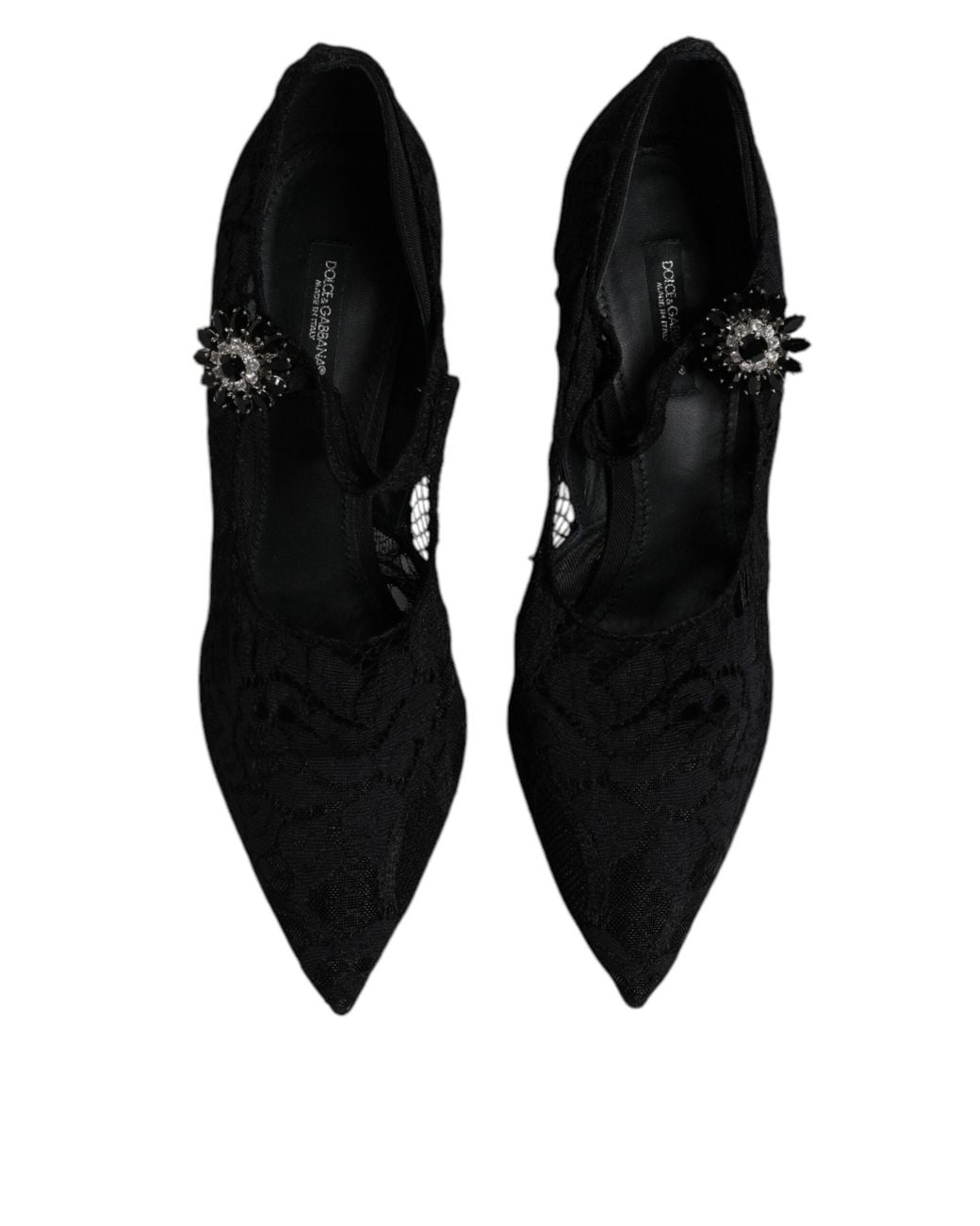Dolce & Gabbana Black Lace Pumps High Heels Nylon