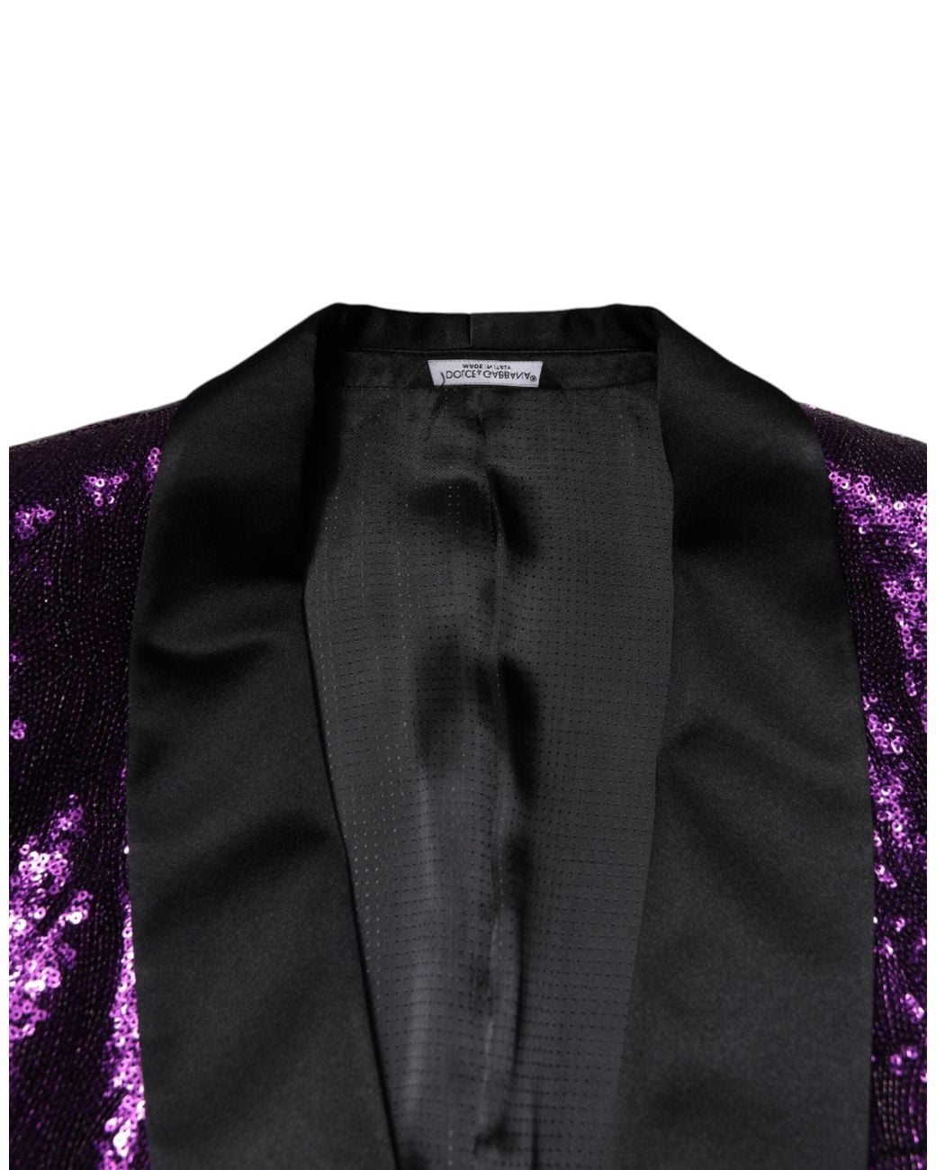 Dolce & Gabbana Blue Sicilia Sequin Embellish Coat Jacket for men