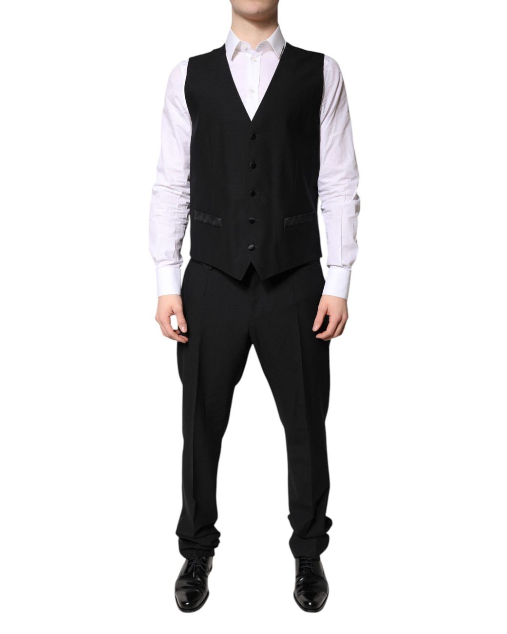 Dolce & Gabbana Black Single Breasted Formal 3 Piece Suit for men