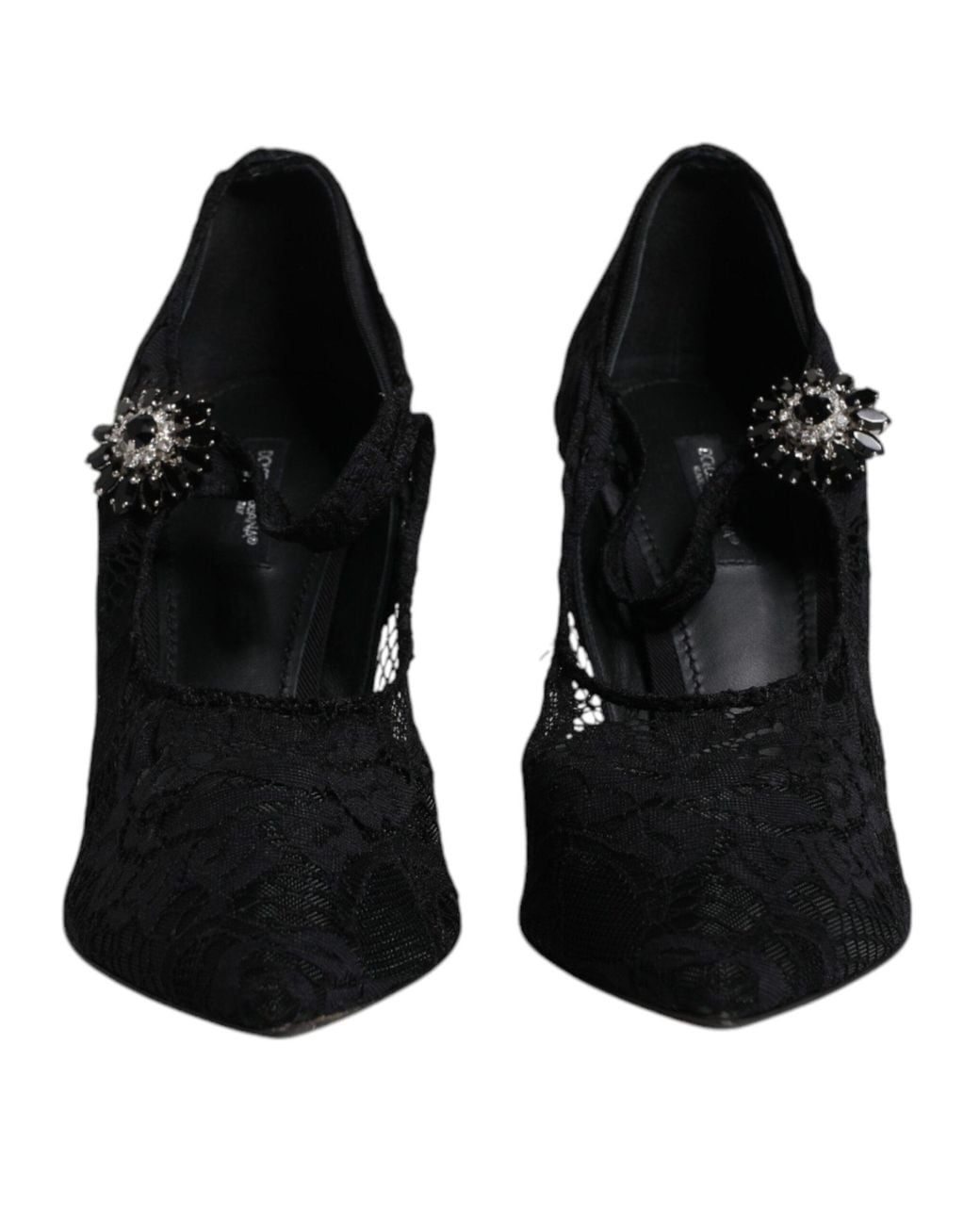 Dolce & Gabbana Black Lace Pumps High Heels Nylon