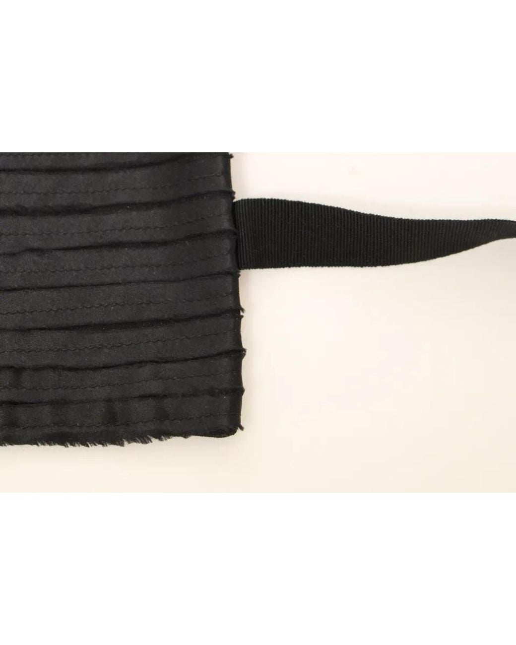Dolce & Gabbana Black Silk Waist Cummerbund