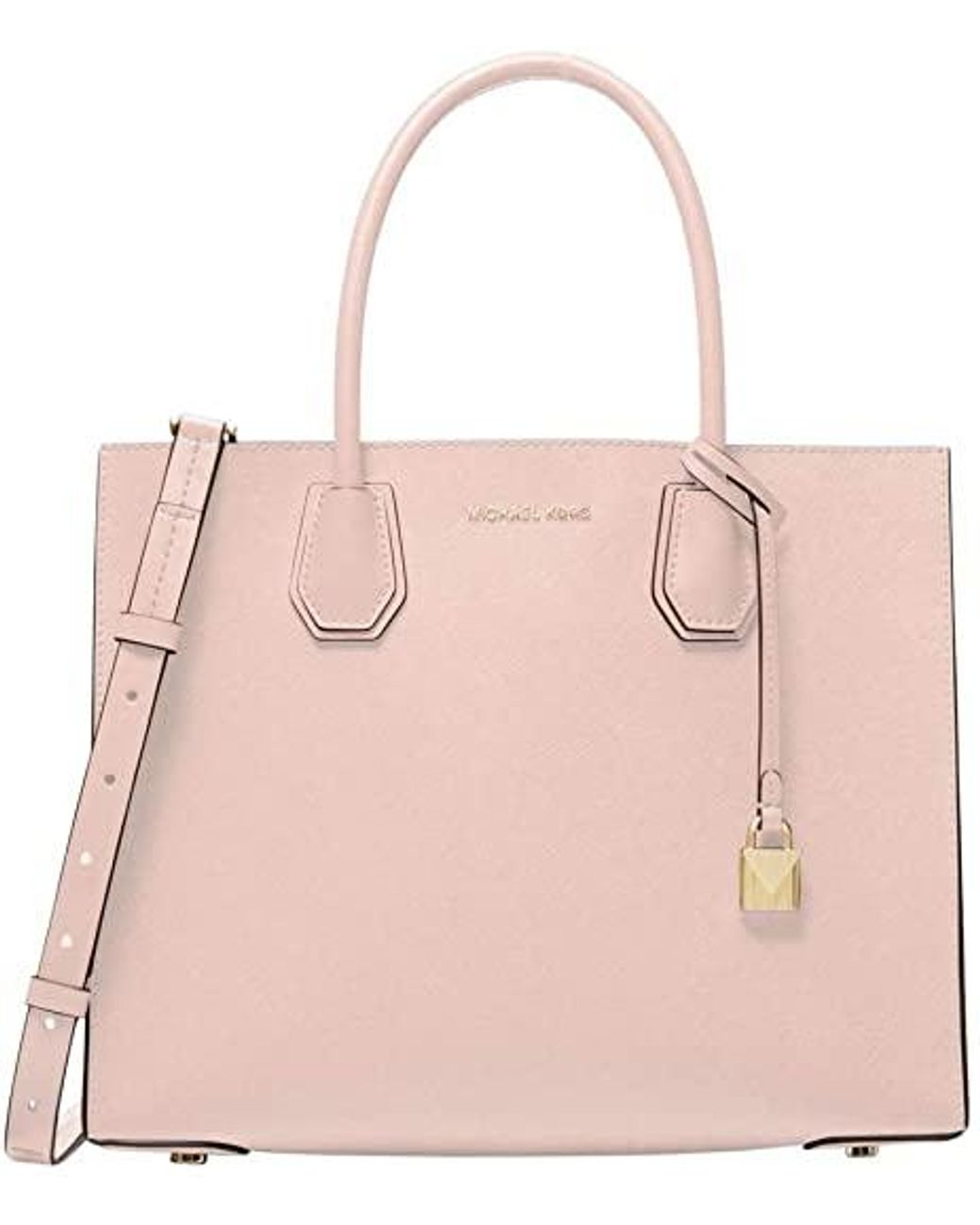 Michael Kors Mercer Large Convertible Soft Leather Tote Bag in Pink | Lyst