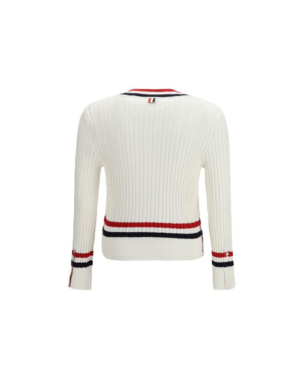 Thom Browne White Cotton Sweatshirt for men