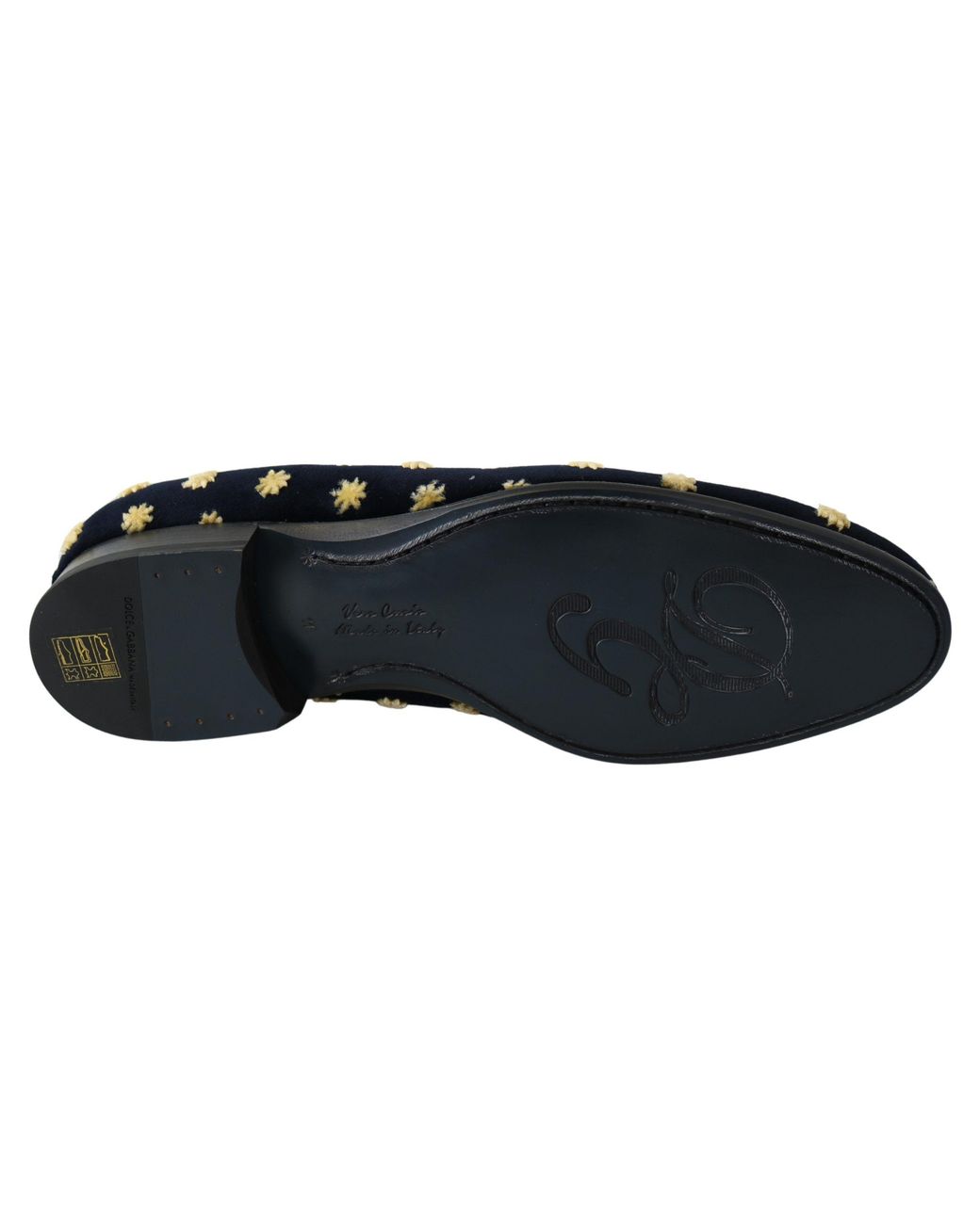 Dolce & Gabbana Black Elegant Velvet Crown Embroidery Loafers for men