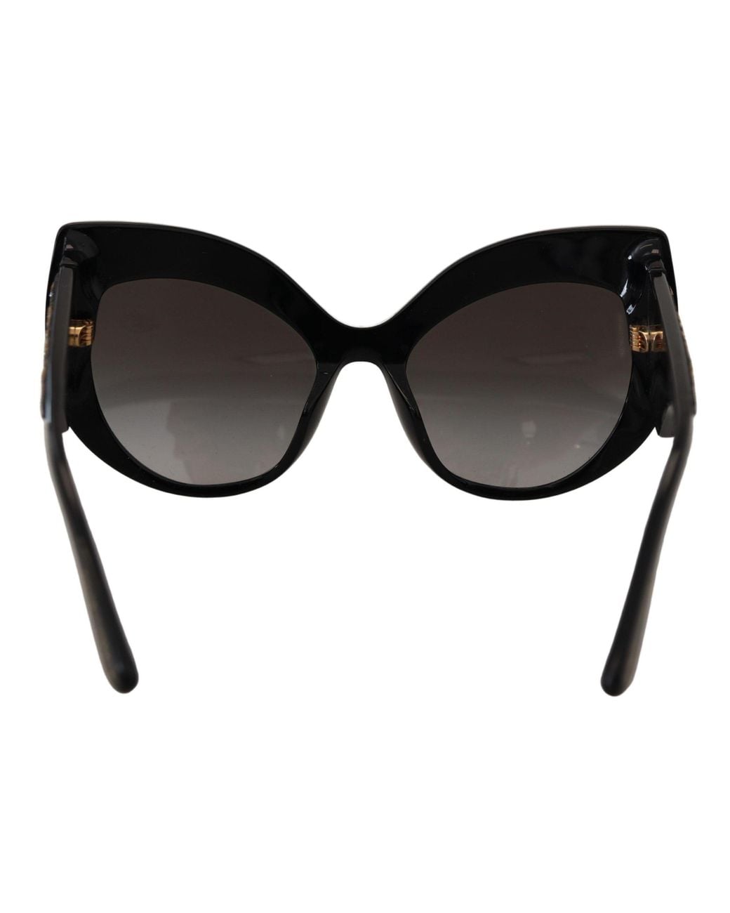 Dolce & Gabbana Black Butterfly Polarized Sequin Sunglasses