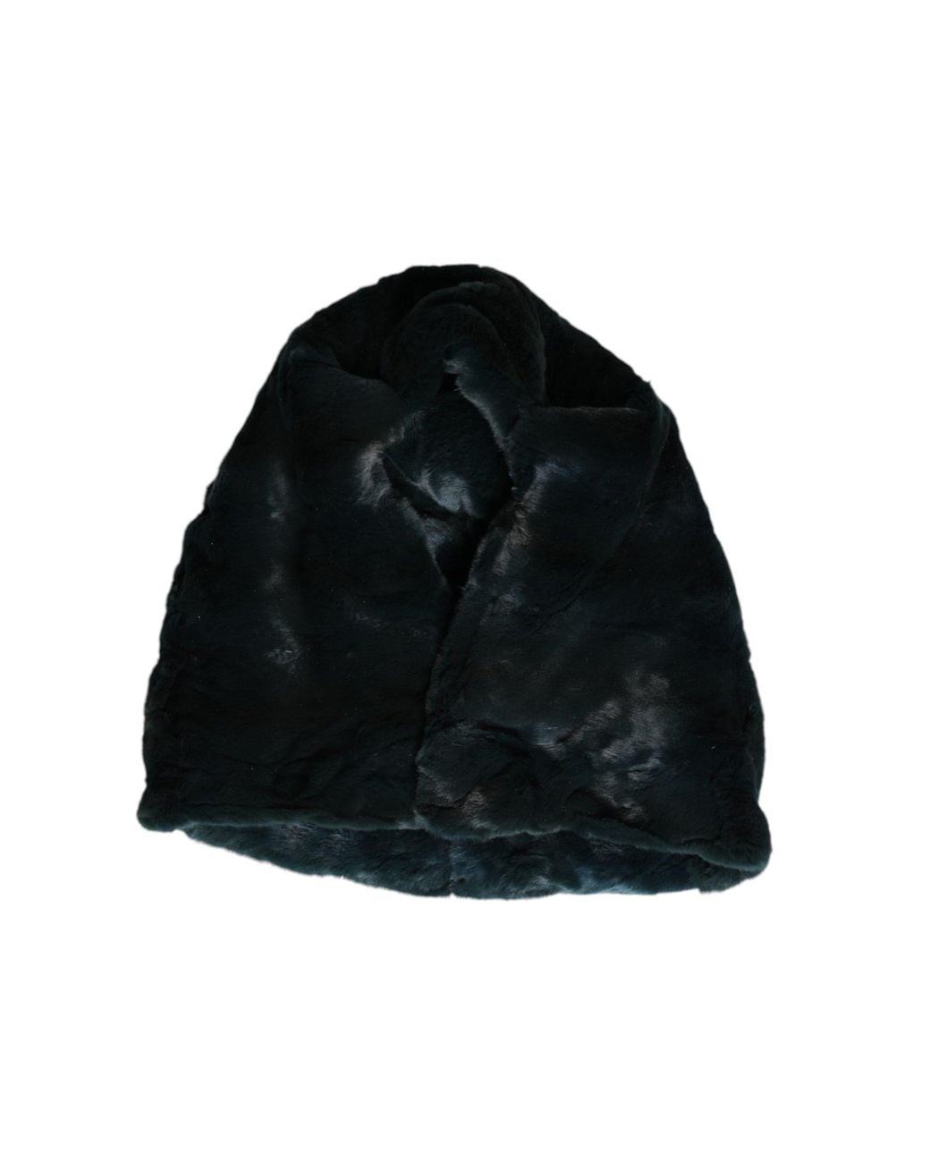 Dolce & Gabbana Black Weasel Fur Beanie Hat