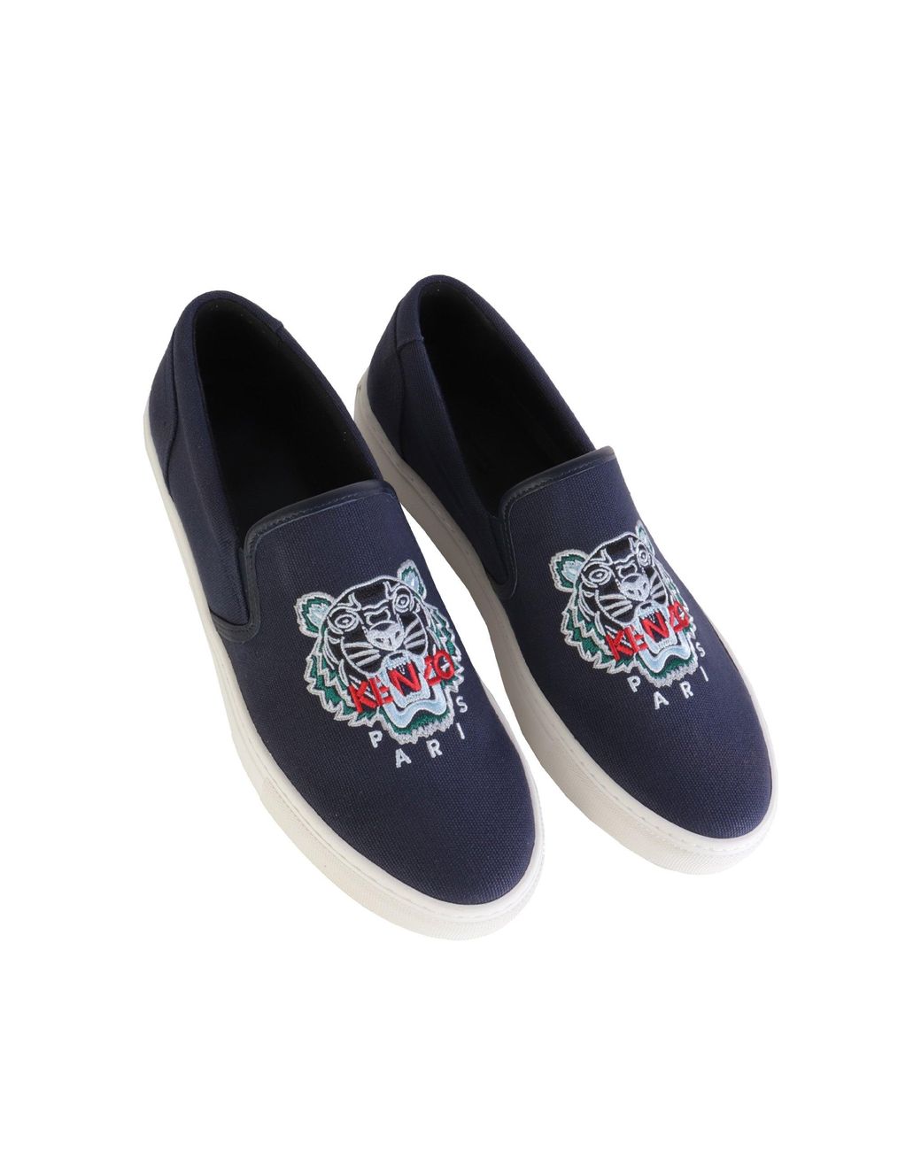 KENZO Icon Tiger Slip-on Sneakers in Blue for Men | Lyst UK