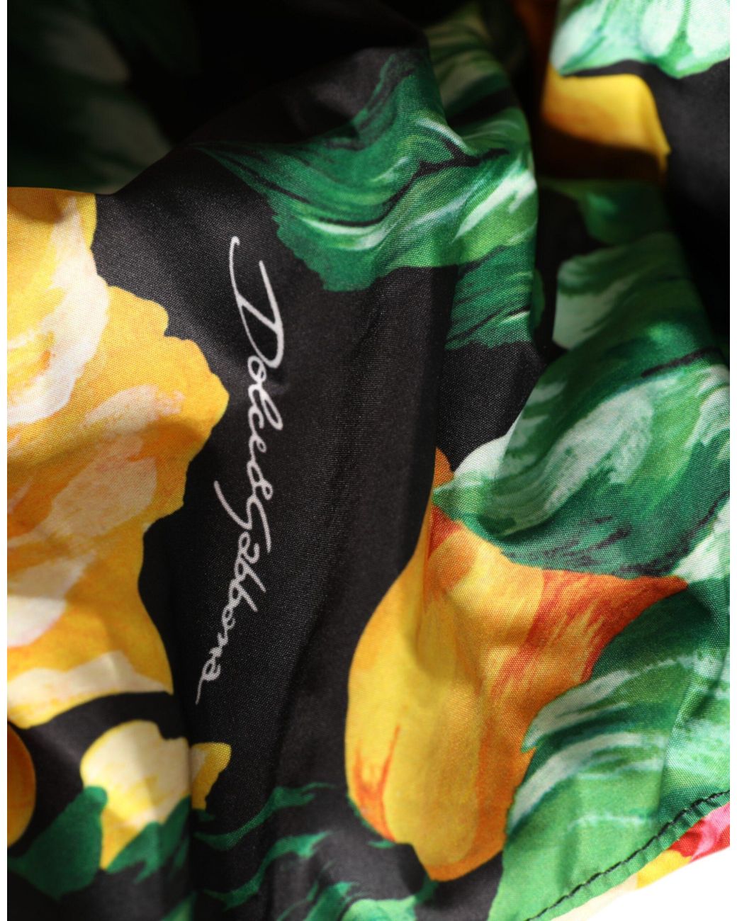 Dolce & Gabbana Green Floral Print Whole Head Wrap Hat