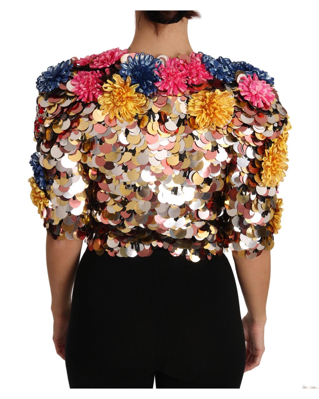 Dolce & Gabbana Multicolor Sequinned Bolero Jacket