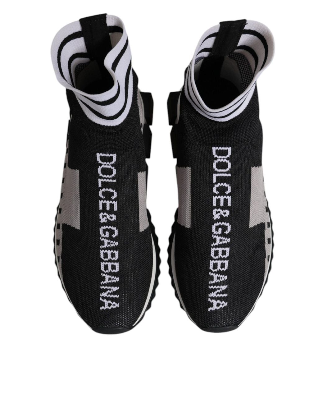Dolce & Gabbana Black Portofino Slipon Sneaker Chunky Sole
