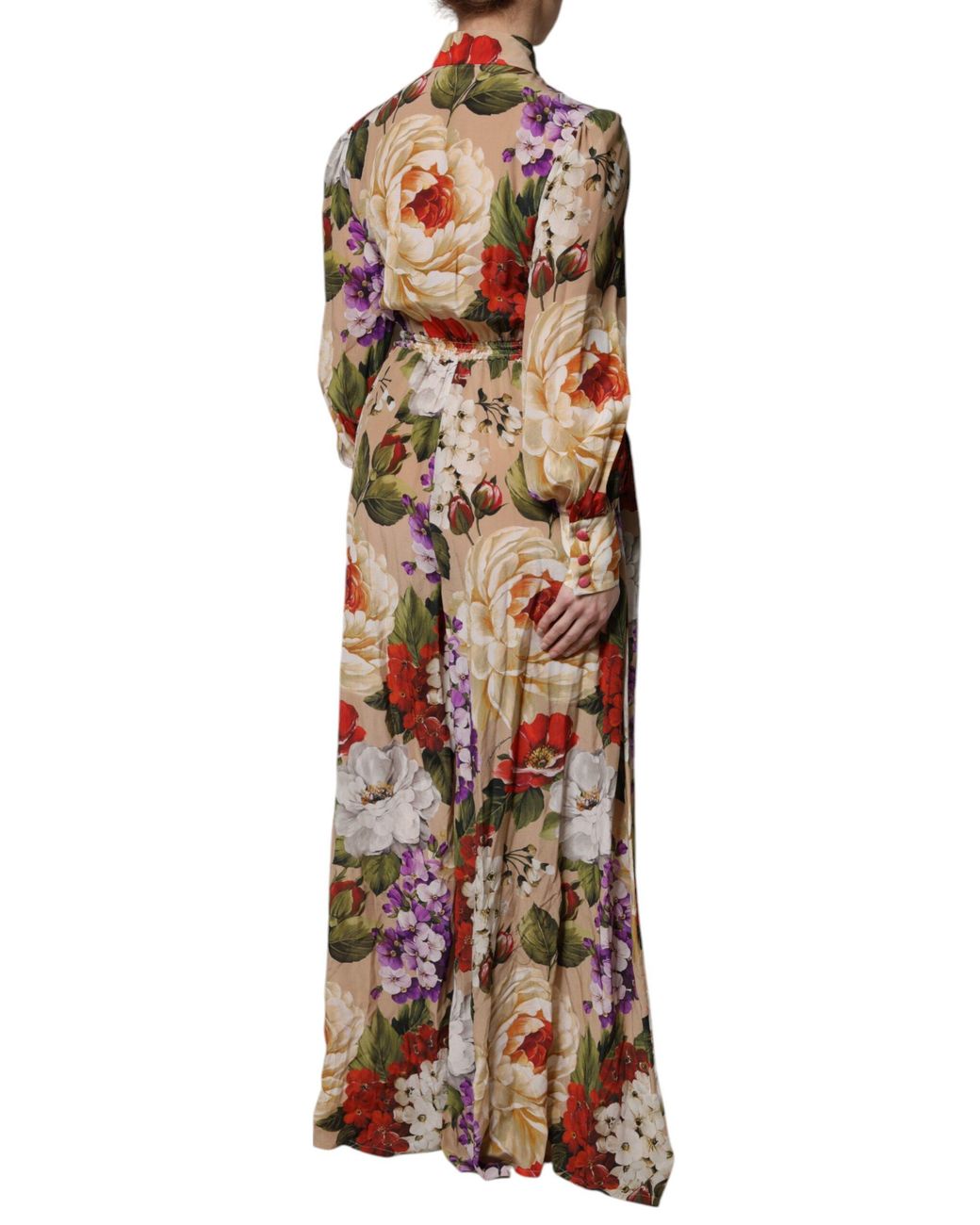 Dolce & Gabbana Multicolor Floral Wide Leg Jumpsuit Dress