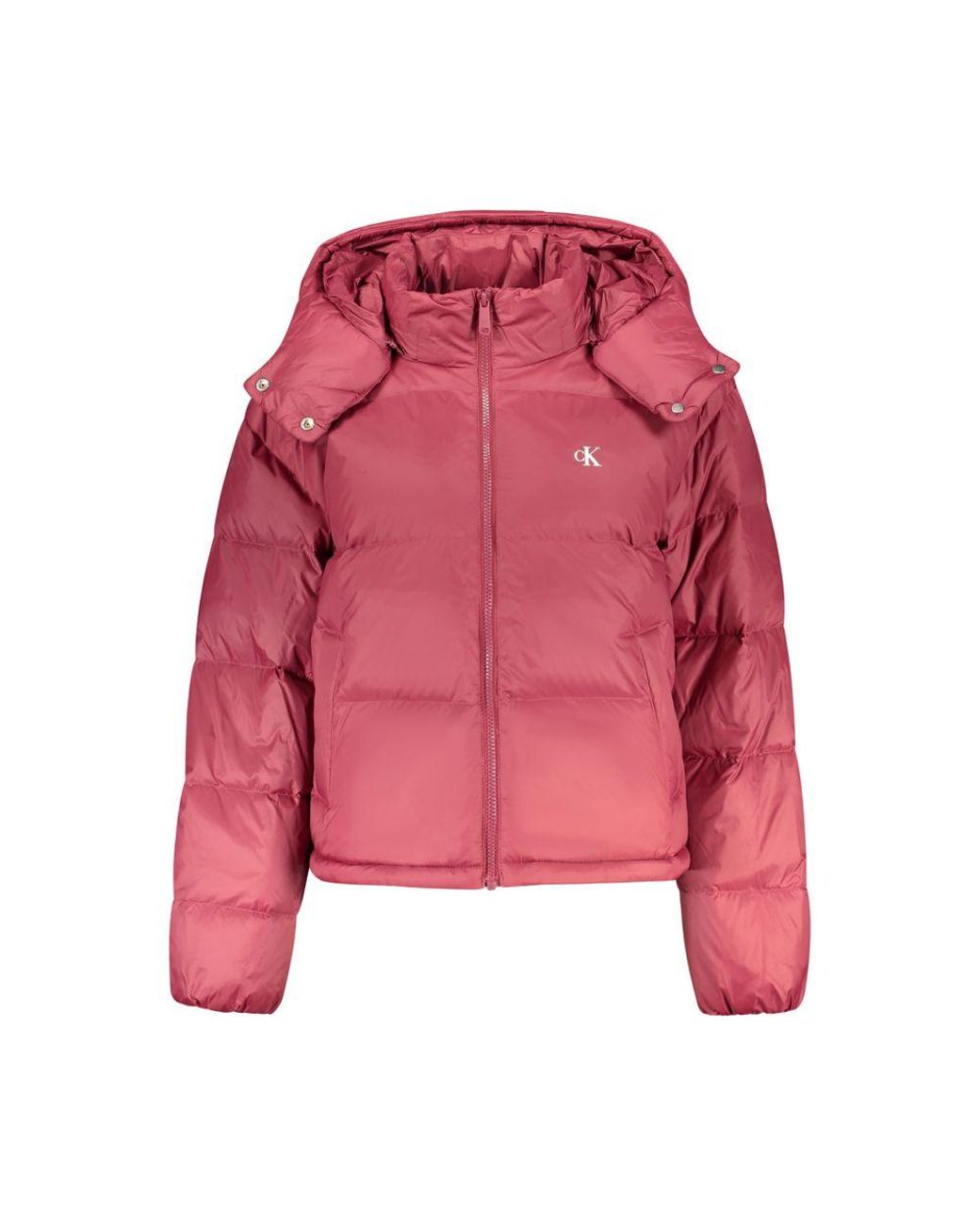 Calvin Klein Red Nylon Shell Jacket