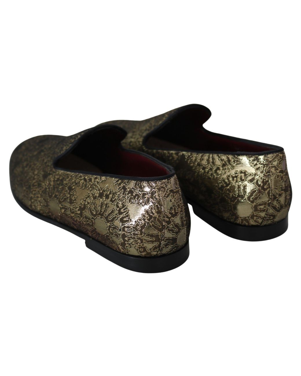 Dolce & Gabbana Metallic Jacquard Flats Loafers Shoes Acetate for men
