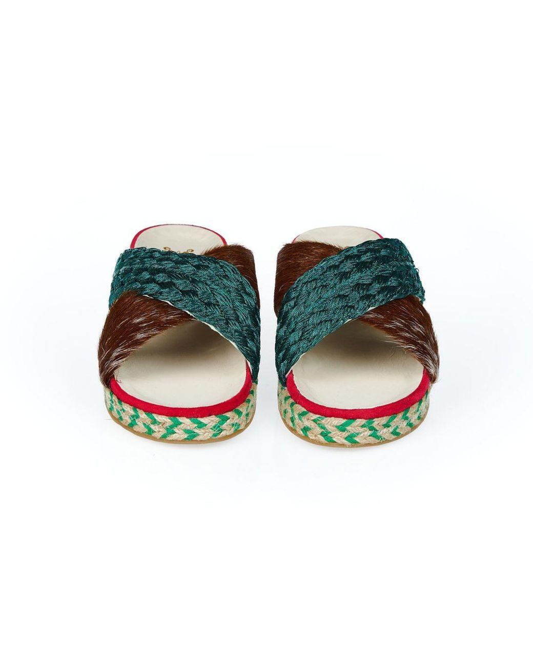 MR & MRS Green Multicolor Dankalia Sandal