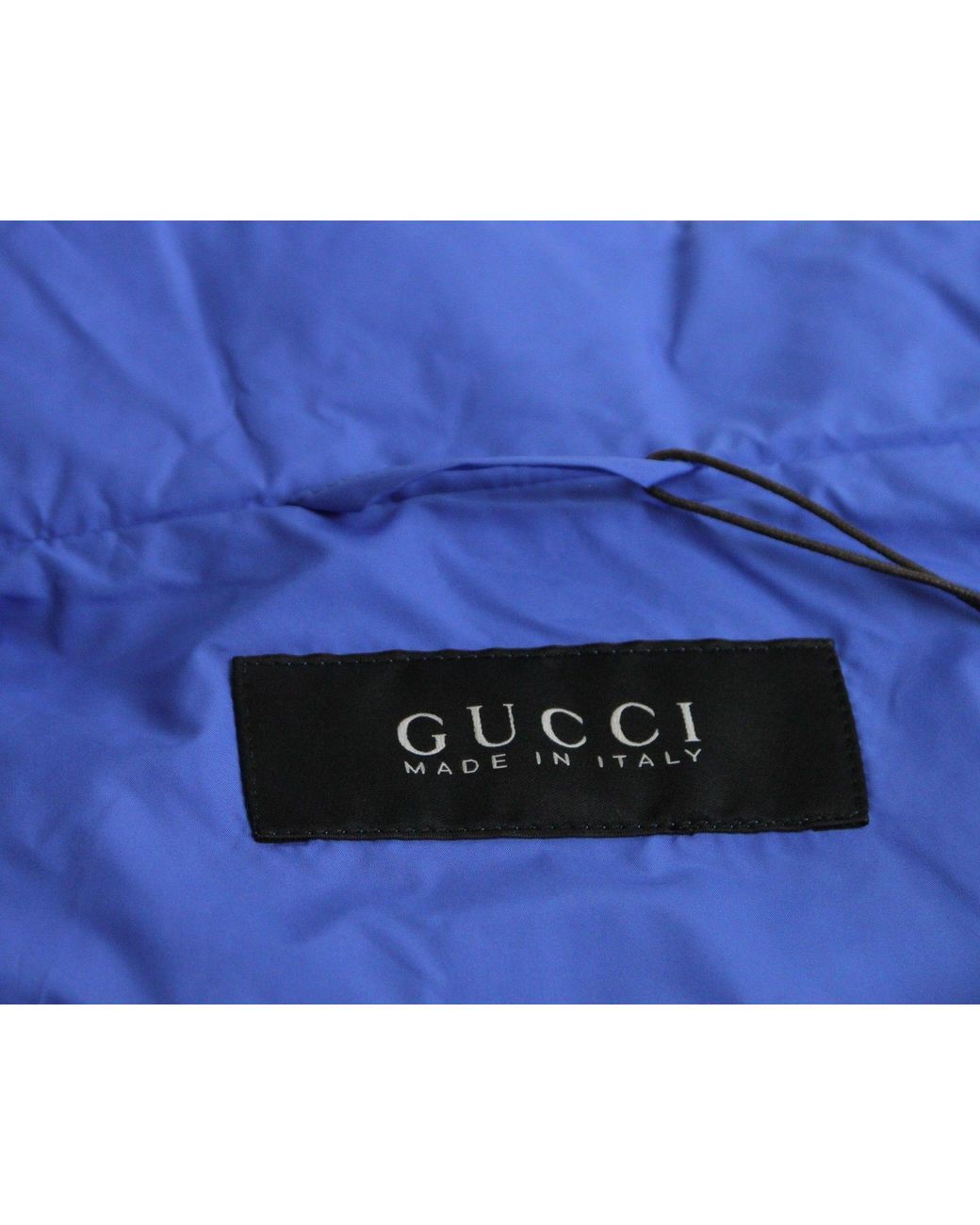 Gucci Blue Techno Polyester Windbreaker Jacket (G 56 Us 46) for men