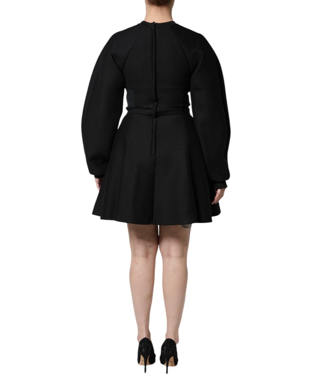 Dolce & Gabbana Black Neoprene Mini Dress