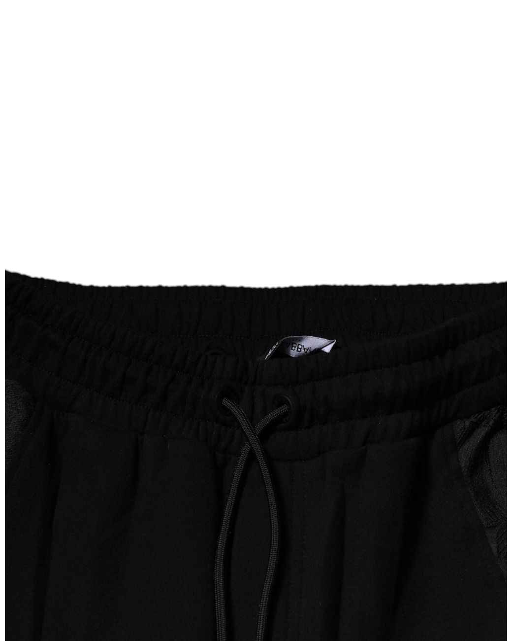 Dolce & Gabbana Black Casual Joggers Leopard Print Side Stripe Trousers for men