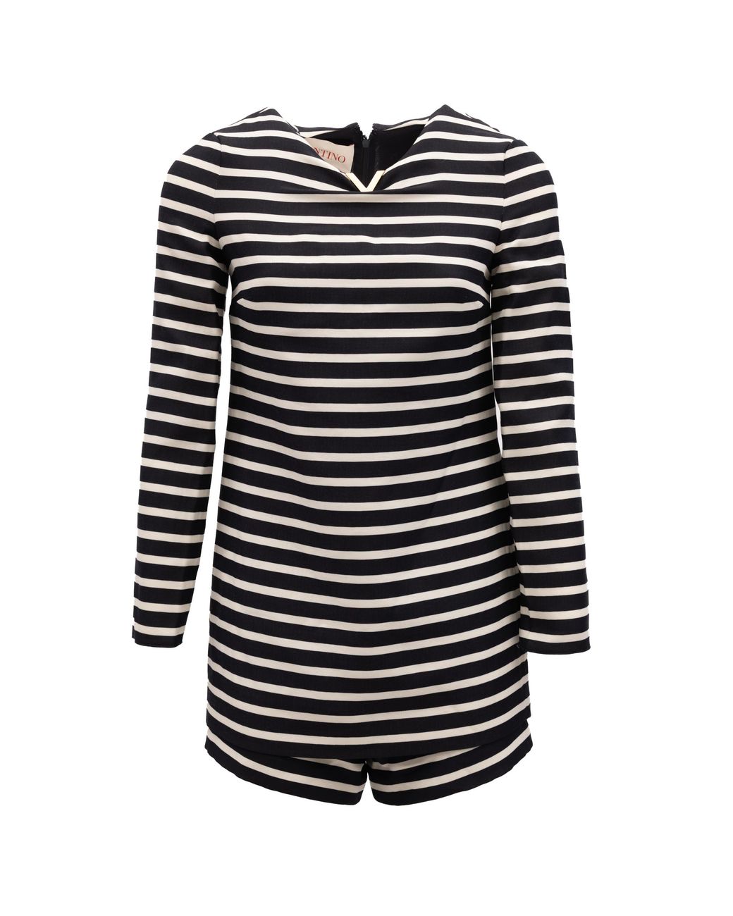 Valentino Garavani Black Striped Romper