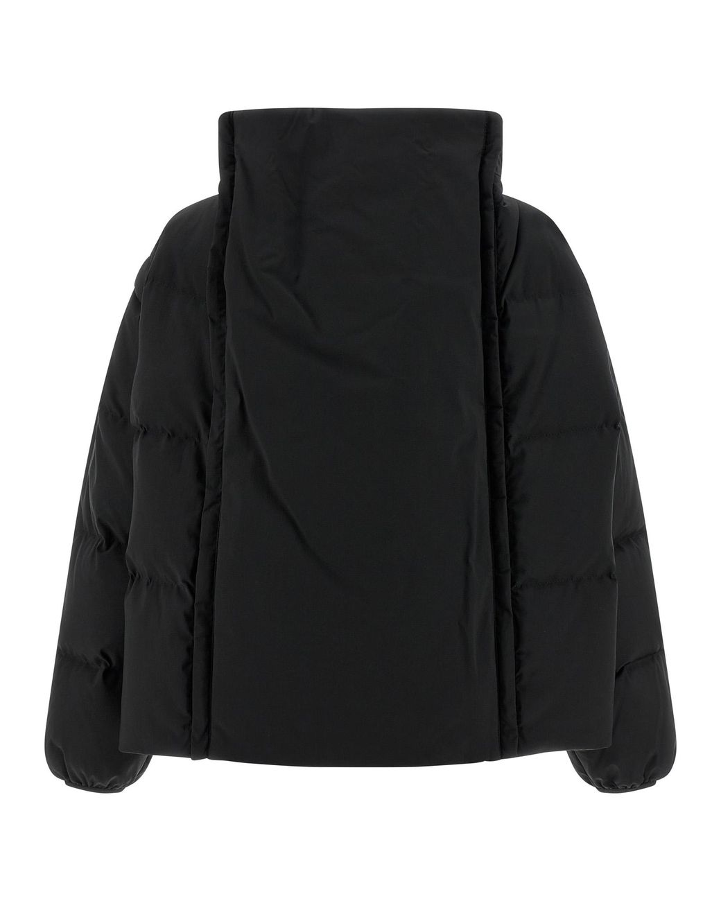 MM6 by Maison Margiela Black Numeric Signature Mm6 Embroidery Down Jacket Polyester Jacket, Parka, Casual