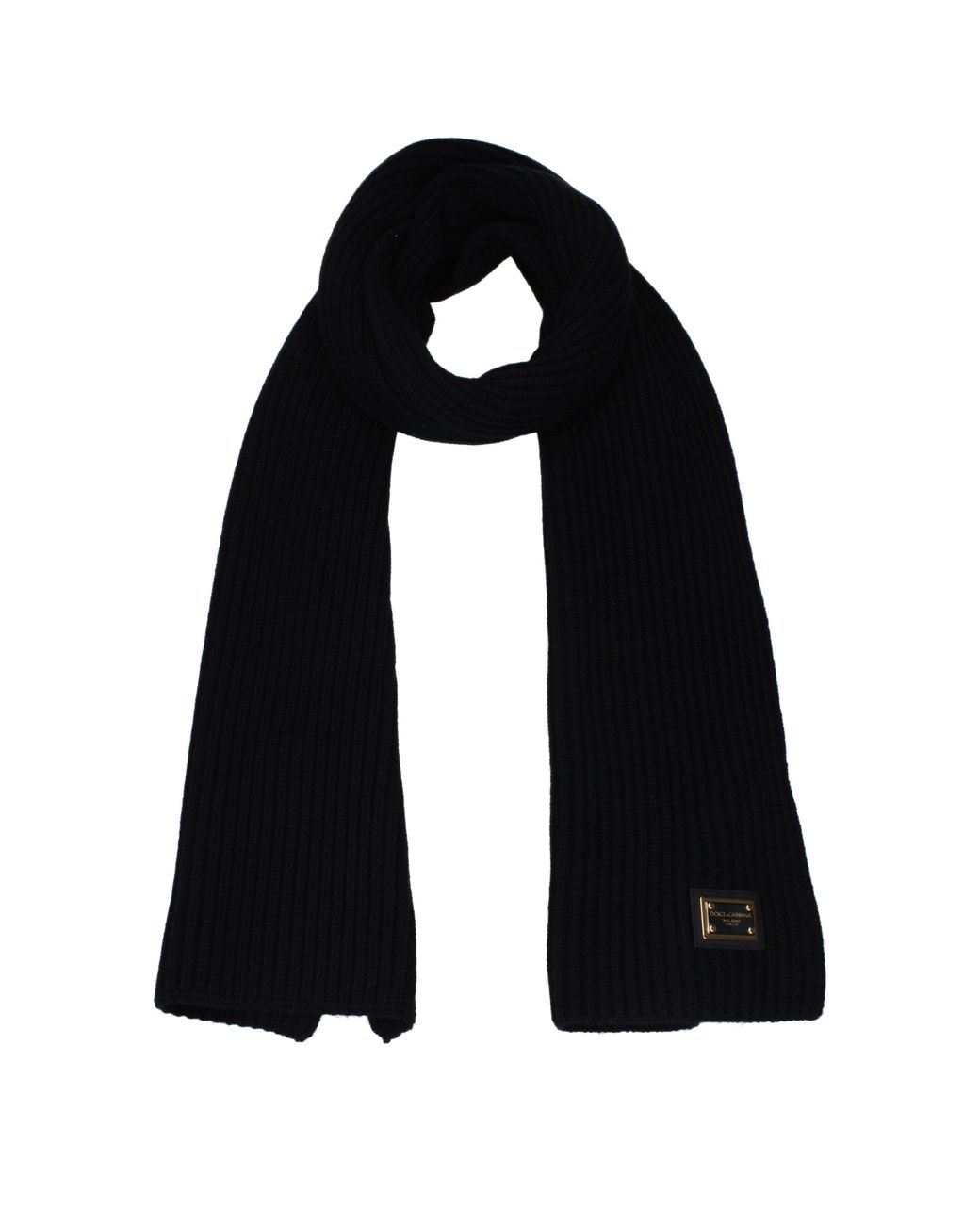 Dolce & Gabbana Black Cashmere Scarf for men